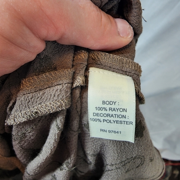 J. Jill embroidered brown sleeveless tunic/dress. Size 12 - Picture 9 of 16